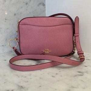 Coach Crossbody Camera Bag 29411 Pink Dusty Rose with tassel and dust bag NEW